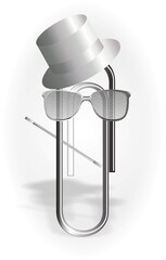 Spinacz w kapeluszu. © Marek