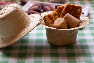 Table of traditional brazilian party called festa junina