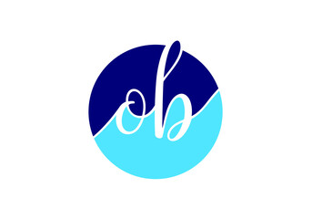 Initial Monogram Letter O B Logo Design Vector Template. O B Letter Logo Design