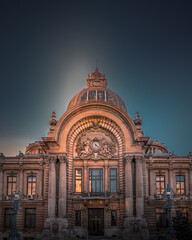 Fototapeta premium Romania, Bucharest - CEC Bank Palace - arhitecture, old or new, public buildings, houses, facades, citiy, travel, holiday, cityscapes, streets 