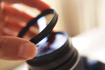 Camera filter isolated protective UV filter