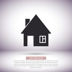 House vector icon , lorem ipsum Flat design