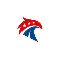 Eagle Head american flag