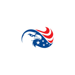 Eagle Head american flag