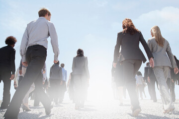 Business people walking