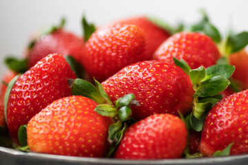 Fototapeta na wymiar Organic strawberry close-up.