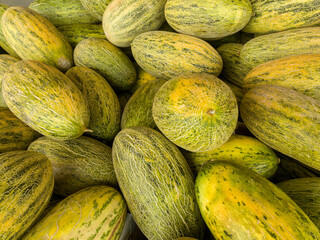melons in a market