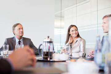 Business people talking in meeting