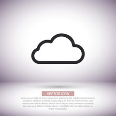 Cloud  vector icon , lorem ipsum Flat design