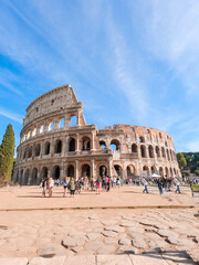 Fototapeta na wymiar The Colosseum in Rome with birds