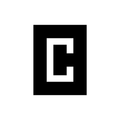 Square with CH letter logo design vector