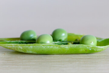 Fresh Pea Close Up. Image Useful For Articles About Agriculture, Food and Healthy Food.