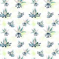 Fototapeta premium Seamless pattern wiht abstract flowers.