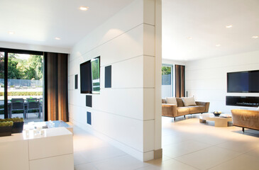 Divider wall of modern home