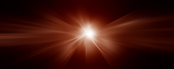 Abstract orange background with sunburst design, rays or beams of light streaming from heaven illustration, gold radial blur