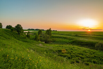 Morning awakening of the sun