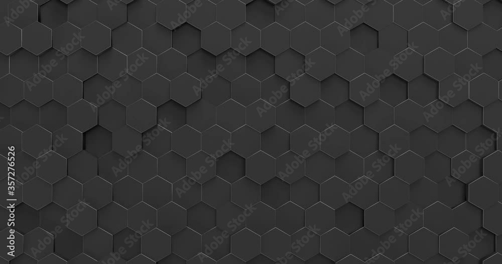 Wall mural loopable honeycomb hexagon shape animated pattern