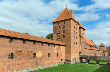 Exterior of Malbork Castle, built in the 13th Century by the Knights of the Teutonic Order.