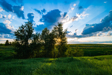 Obraz premium Morning awakening of the sun