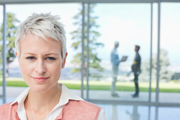 Businesswoman standing in office