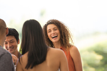 Fototapeta premium Friends talking at party
