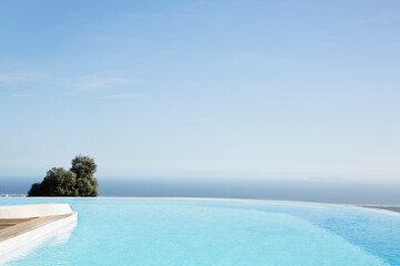 Infinity pool overlooking hillside