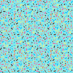 Sprinkles Mix Seamless Pattern - Colorful sprinkles repeating pattern design