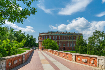 The Bread House at Tsaristyno Estate of Queen Catherine the Great in Moscow, Russia. Tsaritsyno is...