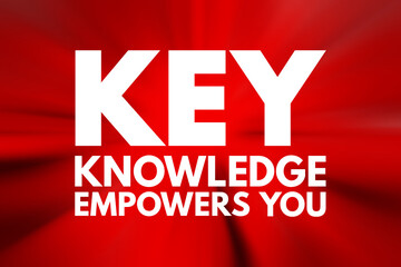 KEY - Knowledge Empowers You acronym, business concept background