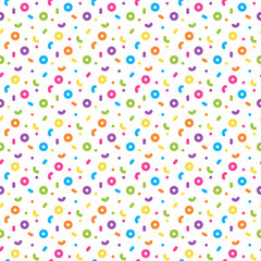 Rainbow Confetti Seamless Pattern - Colorful confetti repeating pattern design
