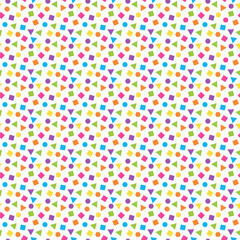 Rainbow Confetti Seamless Pattern - Colorful confetti repeating pattern design