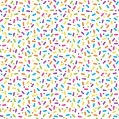 Fototapeta na wymiar Rainbow Confetti Seamless Pattern - Colorful confetti repeating pattern design