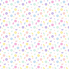 Rainbow Confetti Seamless Pattern - Colorful confetti repeating pattern design