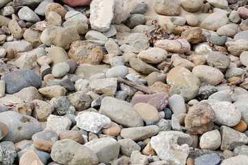 Lots of Pebbles and rocks on the beach