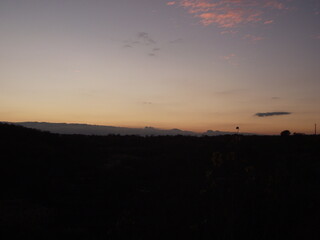 sunset in the mountains