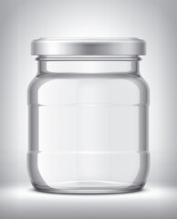 Glass Jar on Background. 