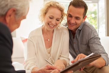 Financial advisor meeting with couple