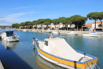 Fototapeta na wymiar Palavas les flots, a seaside resort in the south of Montpellier, Herault, Occitanie, France 