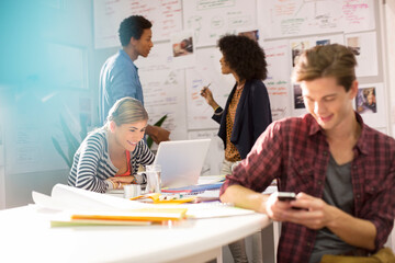 Business people working in office