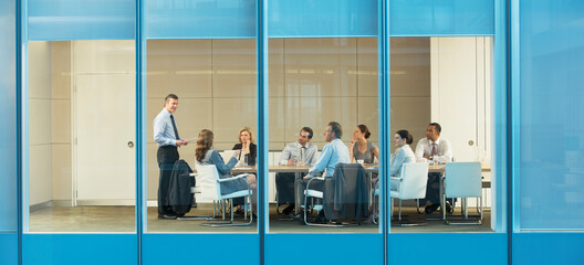 Business people talking in conference room