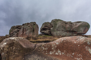 Perros Guirec, Ploumanac'h Lighthouse, Mean Ruz, la Manche, rocks and waves