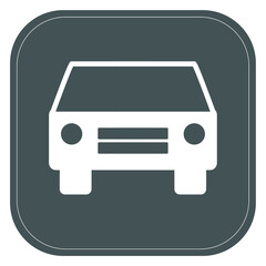 Car icon, symbol, gray, Vector 