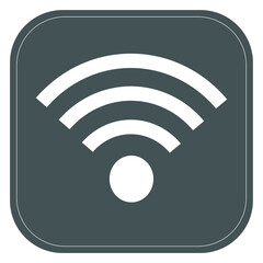 Wi-fi icon, symbol, gray, Vector