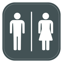 Man and woman icon, symbol, gray, Vector