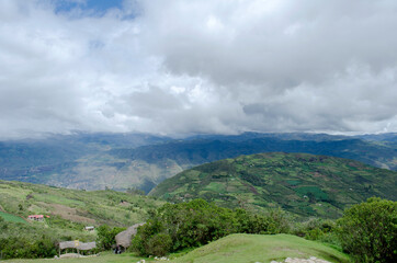 Fototapeta na wymiar beautiful landscape on the roads of peru 