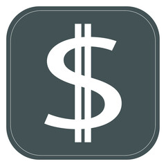 Dollar icon, symbol, gray, Vector