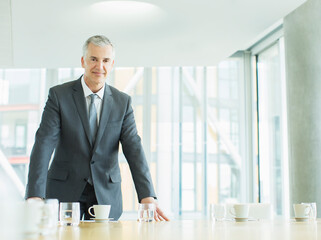 Businessman standing in office