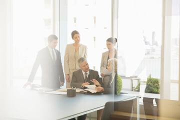 Business people talking in meeting