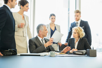 Business people talking in meeting