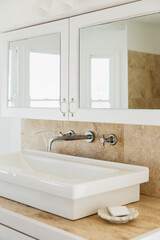 Sink in luxury bathroom